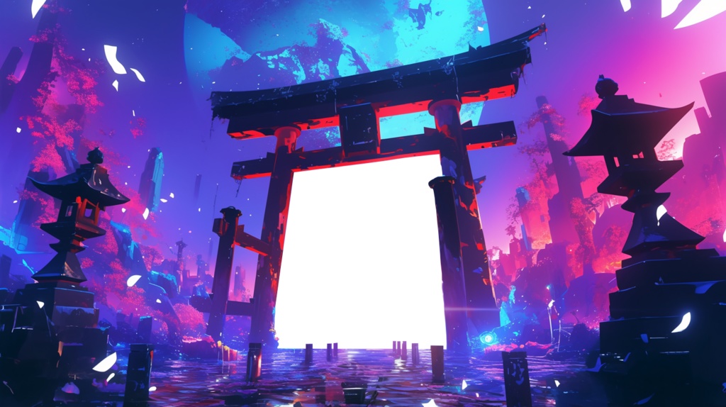 【透過素材】異世界へのゲート(鳥居)12枚