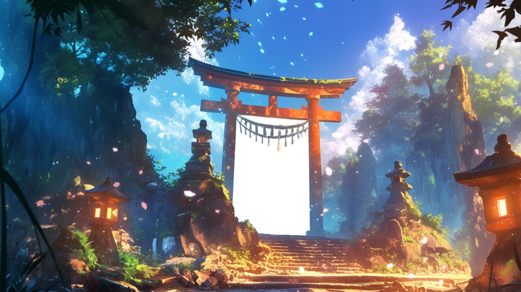 【透過素材】異世界へのゲート(鳥居)12枚