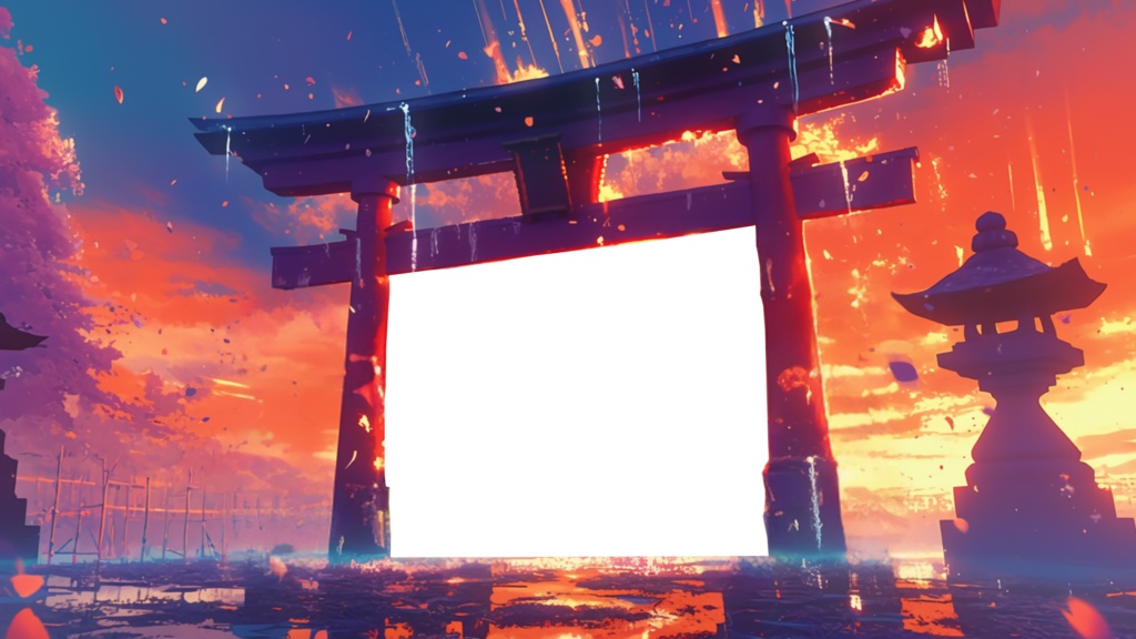 【透過素材】異世界へのゲート(鳥居)12枚