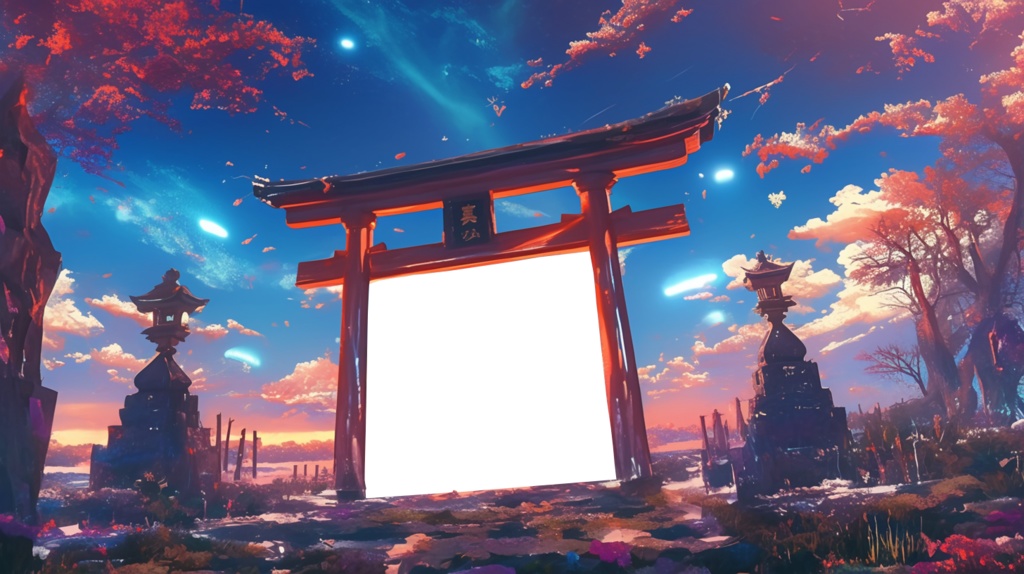 【透過素材】異世界へのゲート(鳥居)12枚