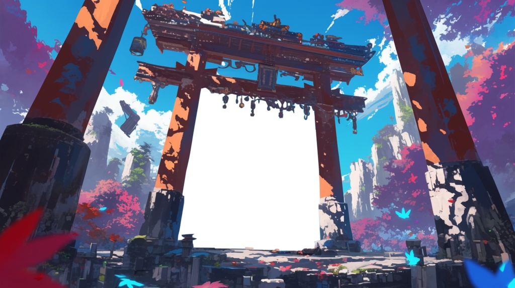 【透過素材】異世界へのゲート(鳥居)12枚