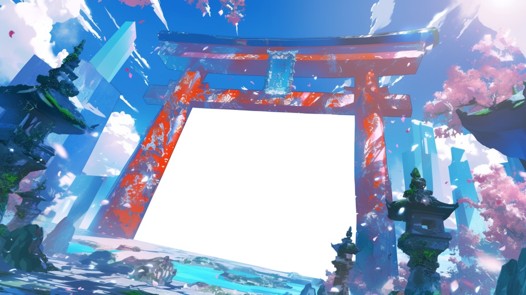 【透過素材】異世界へのゲート(鳥居)12枚