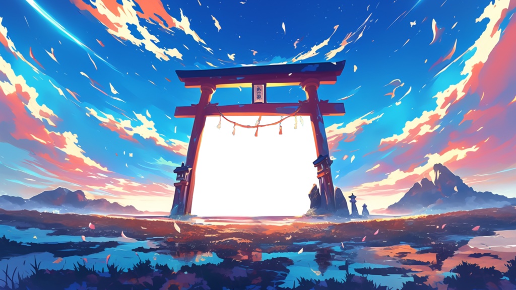 【透過素材】異世界へのゲート(鳥居)12枚