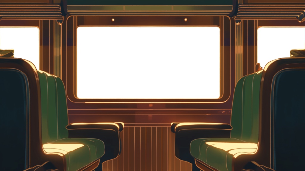 【透過素材】窓だけ透過特急列車7枚 Transparent Background Set: 7 Images of a Limited Express Train (Window Only Transparent)