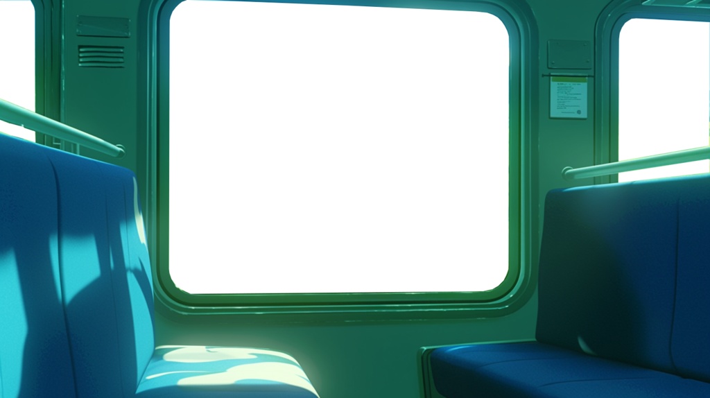 【透過素材】窓だけ透過特急列車7枚 Transparent Background Set: 7 Images of a Limited Express Train (Window Only Transparent)