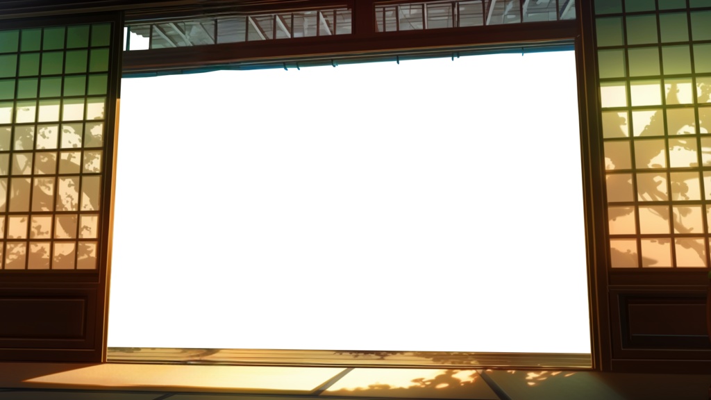 【透過素材】窓だけ透過和室9枚