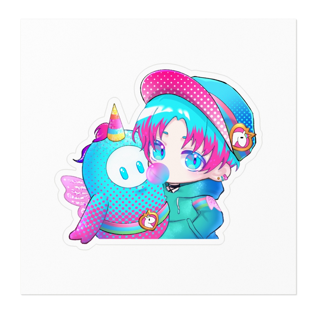 ステッカー(うにこーん抱っこ)