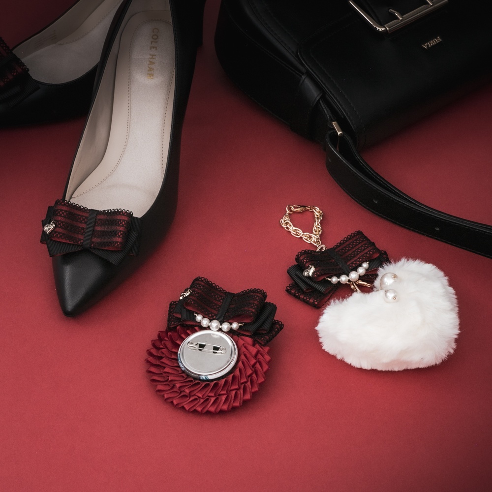 《 9Color 》Opéra / バッグチャーム + ハートファーチャーム