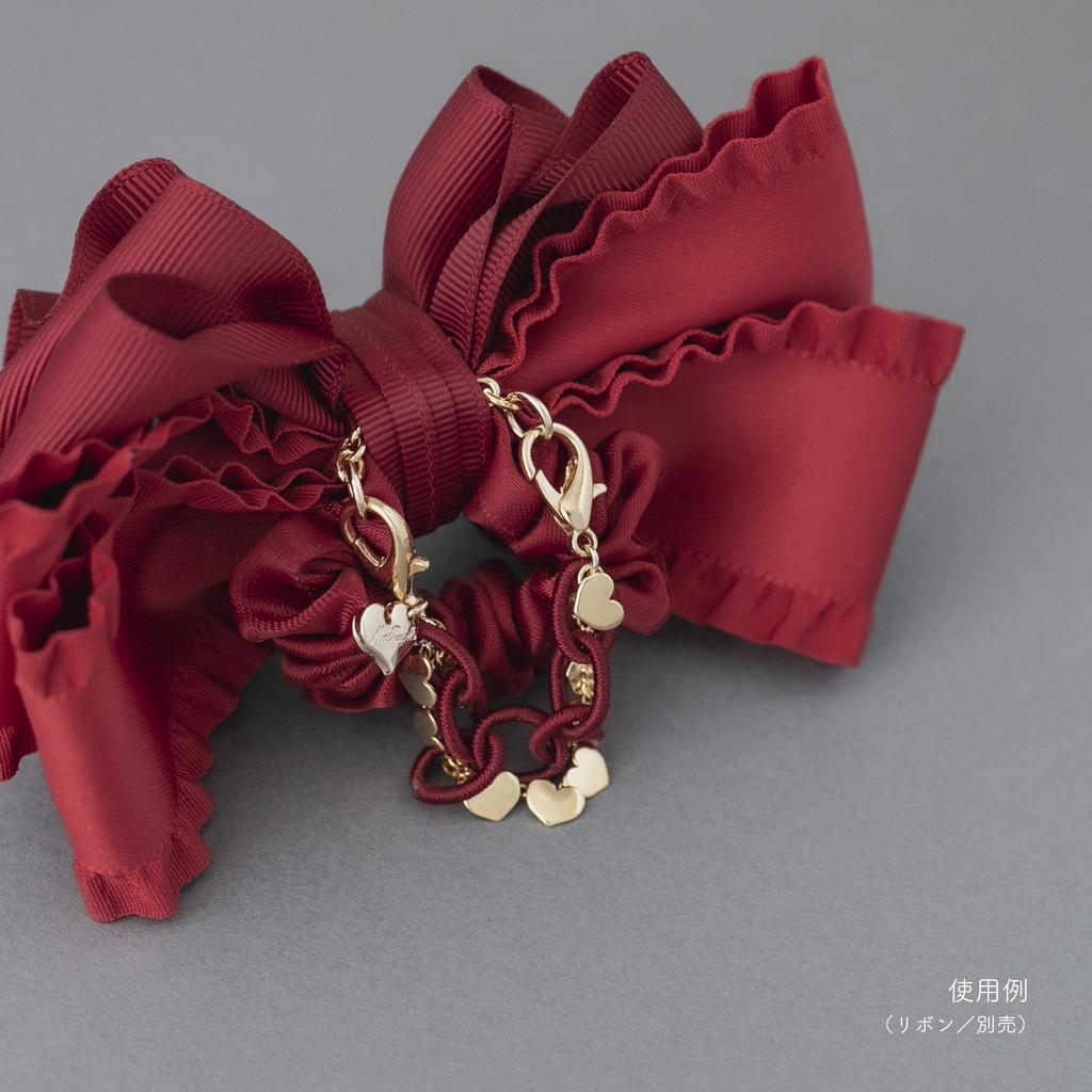 《SOLD》クリアハートチェーン / カスタムパーツ