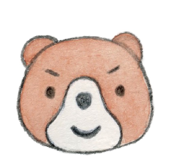 ~キメ顔くまさん~あんぱん添え。