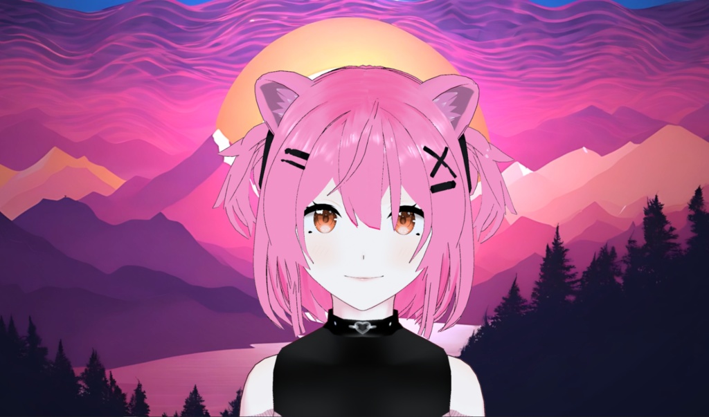 Pink-Haired Anime Girl VRM + VRoid