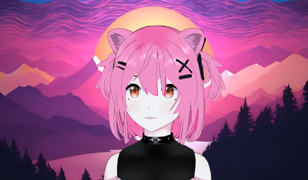 Pink-Haired Anime Girl VRM + VRoid