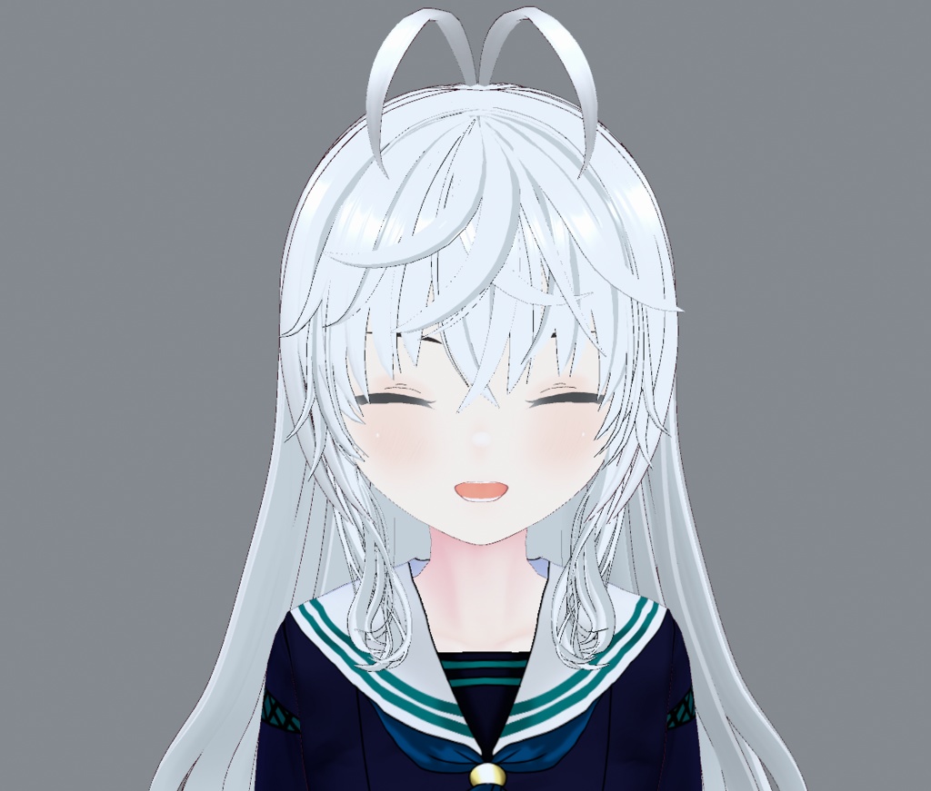 White-Haired Girl VRM + VRoid