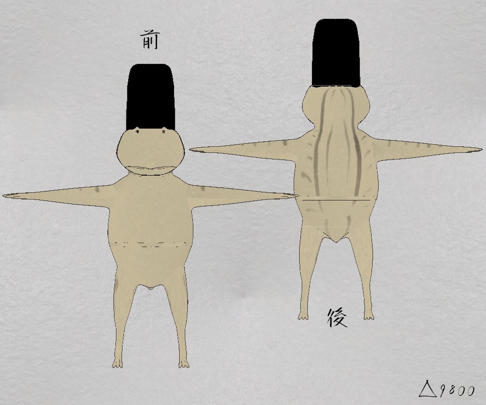 鳥獣人物戯画 かえる