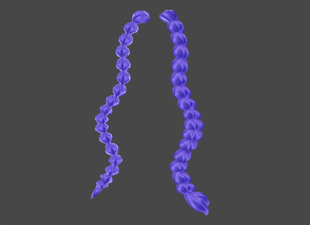 big braided twin tails