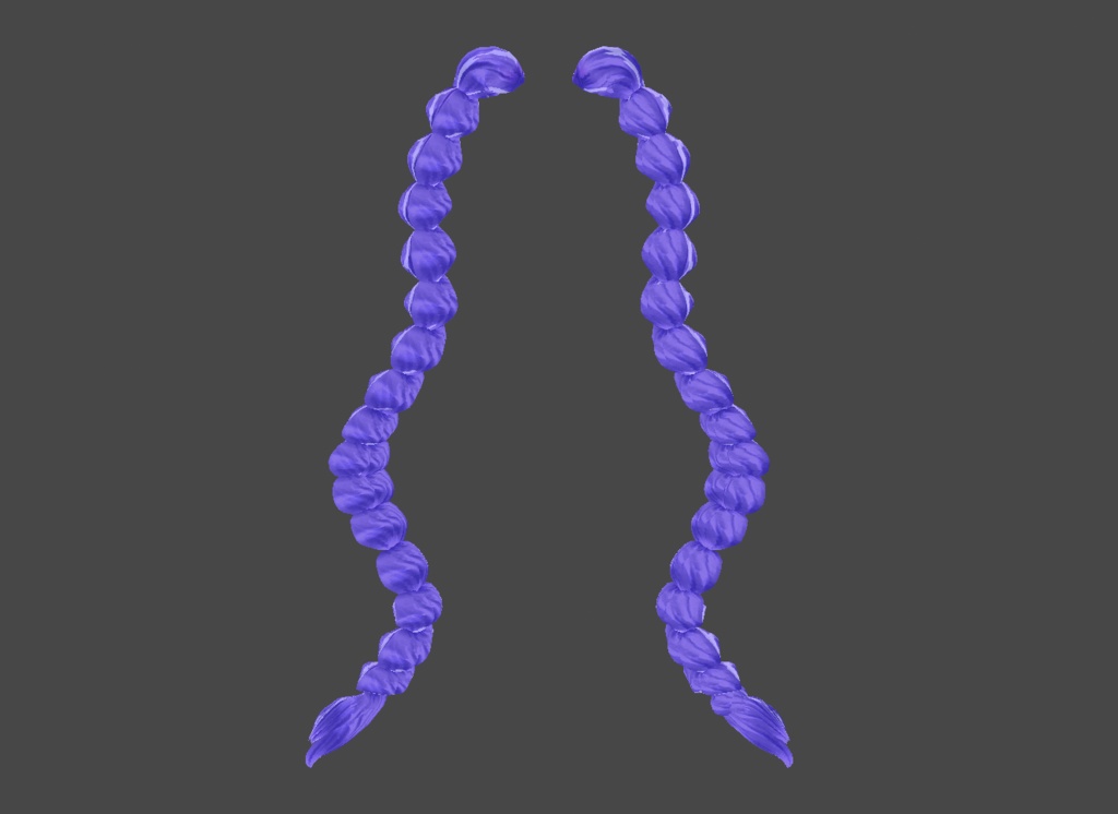 big braided twin tails