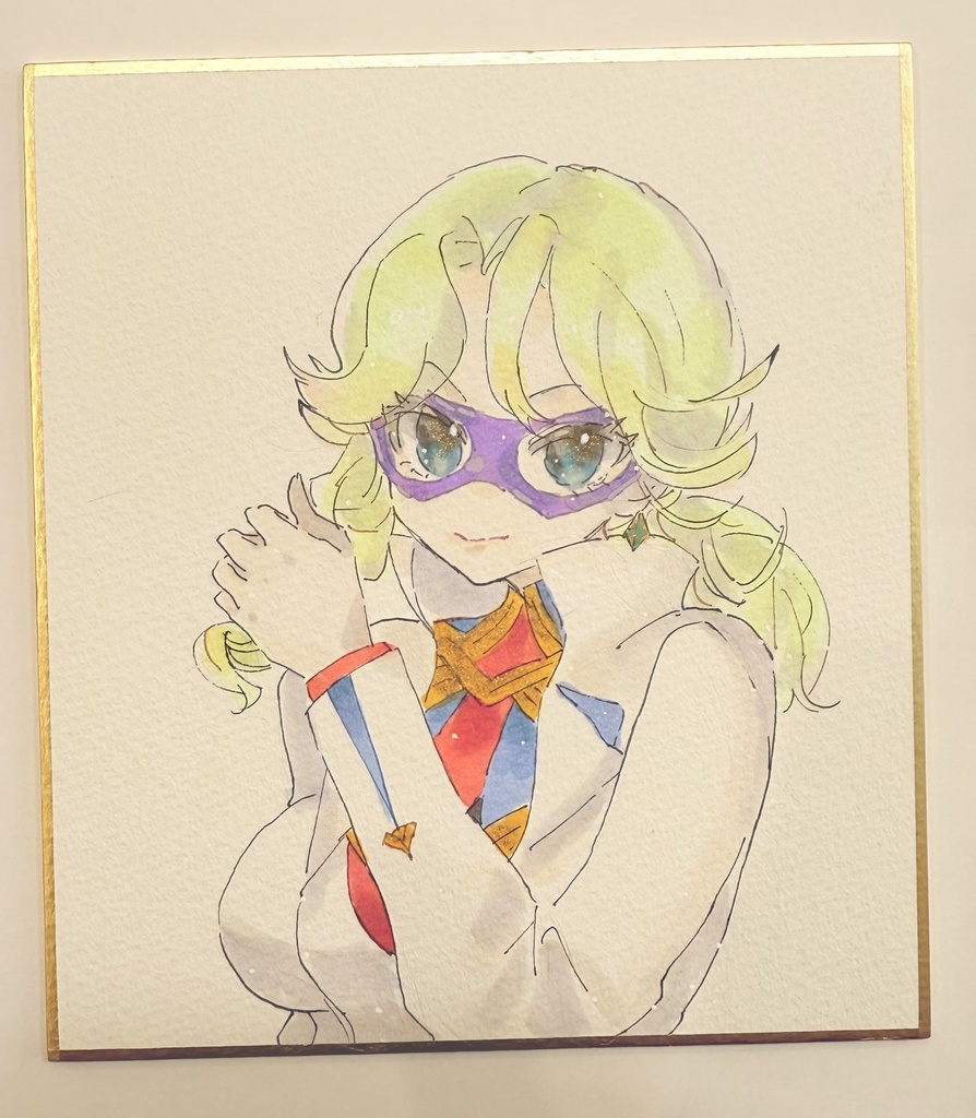 ヘブバン　手描きミニ色紙（13.6㎝×12㎝）　キャロル