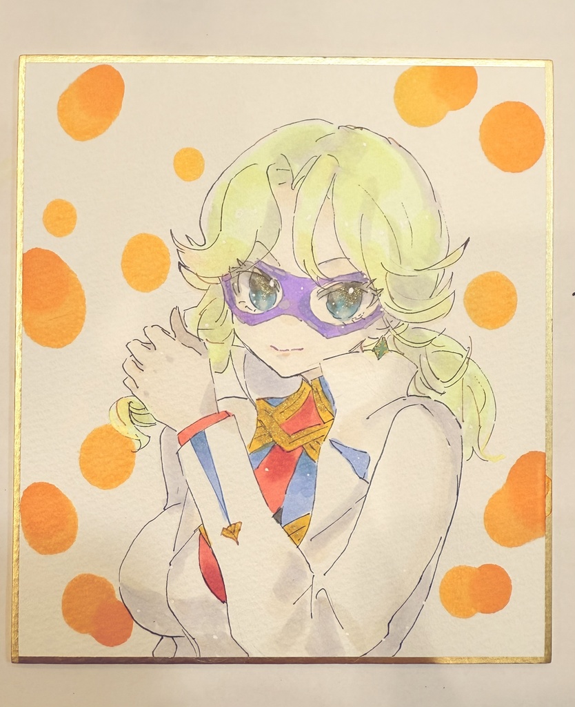 ヘブバン　手描きミニ色紙（13.6㎝×12㎝）　キャロル