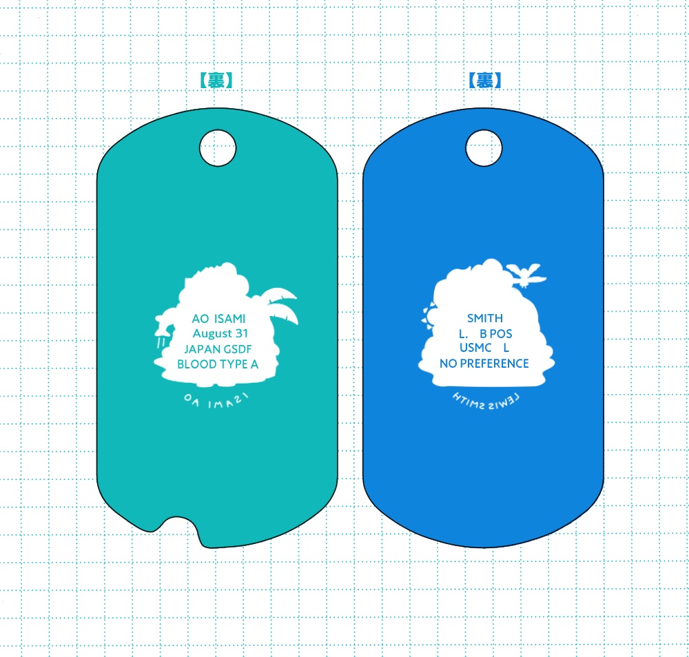 スミイサドッグタグペアアクキー