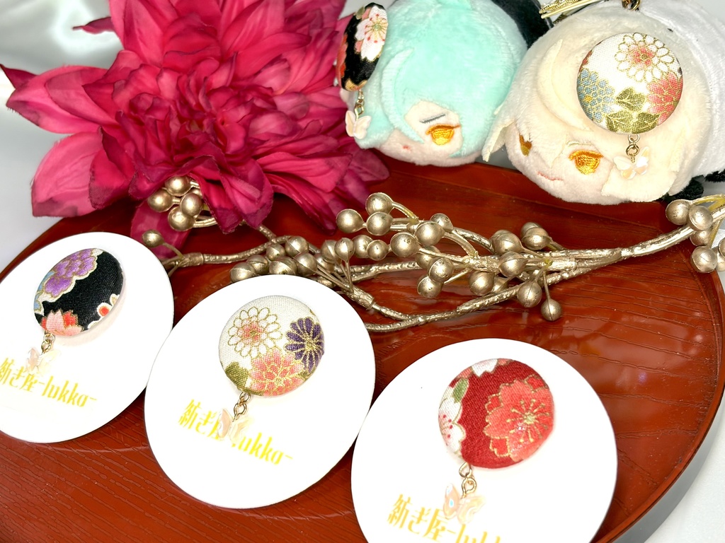 ぬい用 和柄ベレー帽