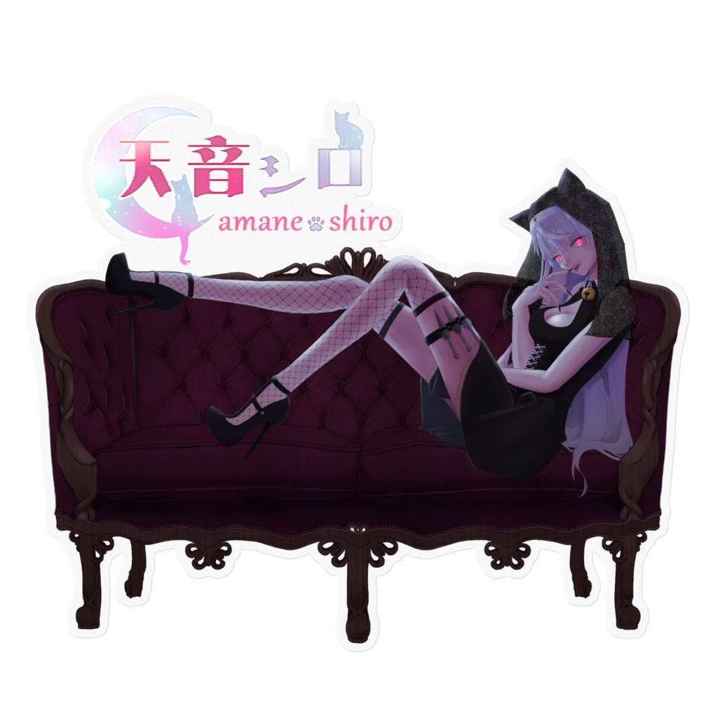 天音シロ ハロウィン版クリアステッカー