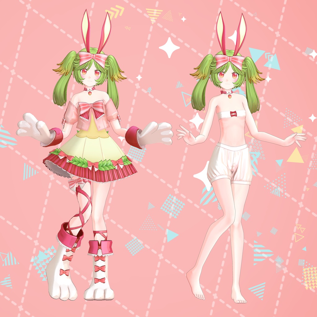 オリジナル3Dモデル「バニー・くりすぷ」