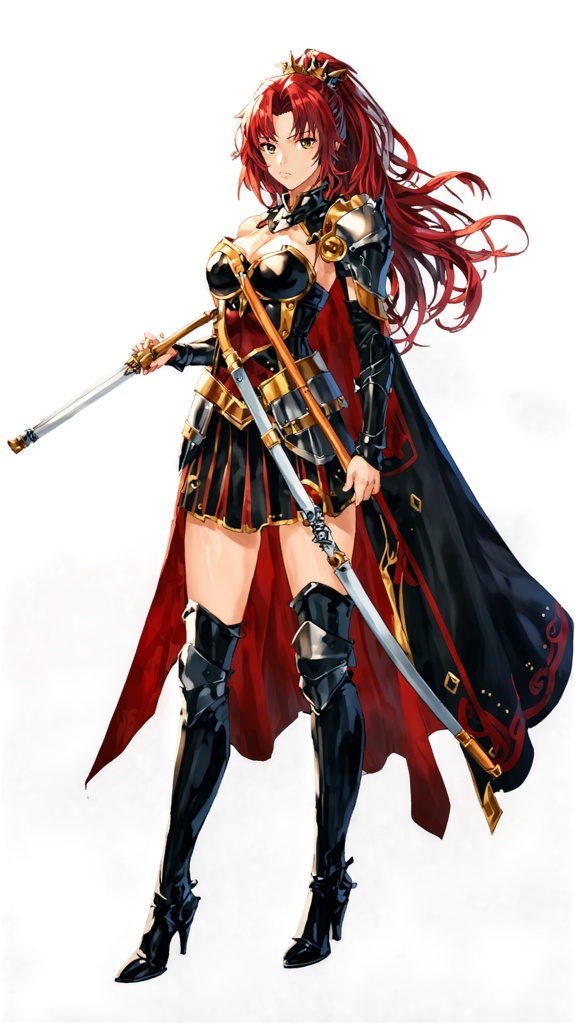 【立ち絵素材】戦の女神 - 表情差分10種付き 全身立ち絵 / 商用可・加工可