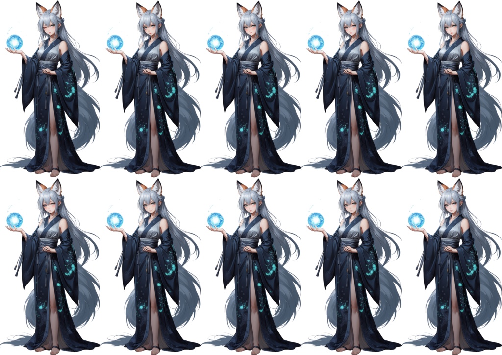 妖狐の巫女― 表情差分付き立ち絵素材集