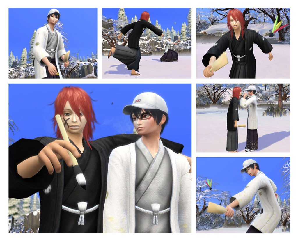 【sims4】羽つきセット【小物&ポーズ】