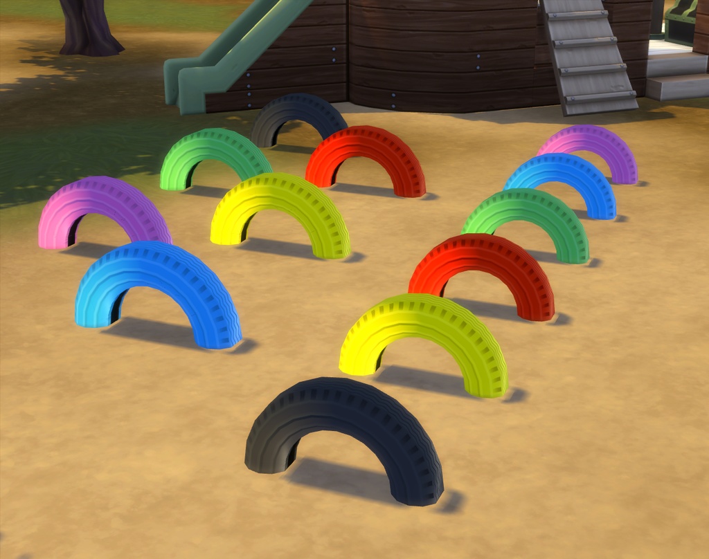 埋まったタイヤ