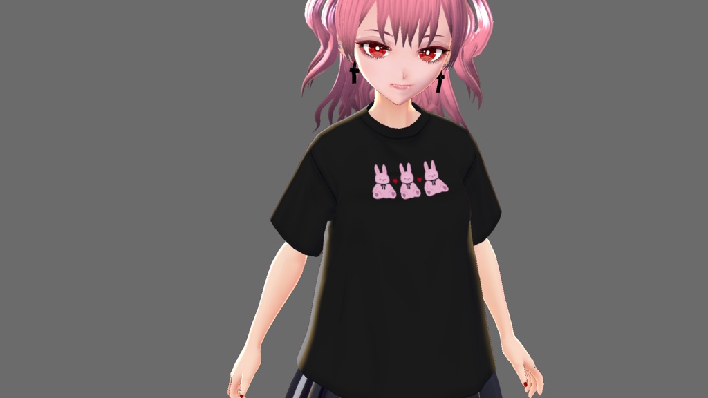 【VRoid】うさちゃん/くまちゃんTシャツ【無料有】