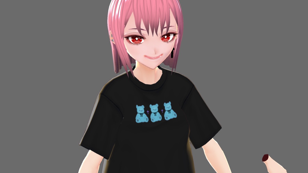 【VRoid】うさちゃん/くまちゃんTシャツ【無料有】