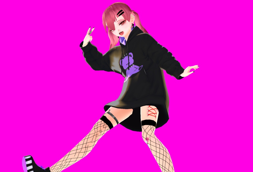 【vroid】病みくまパーカー