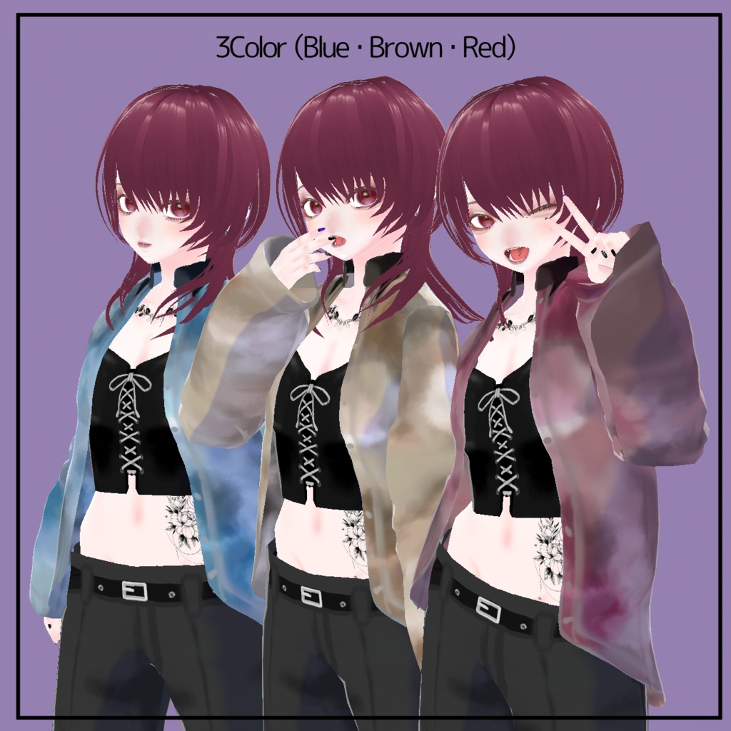 【VRoid】mArblE Shirt set #HALO_xxx