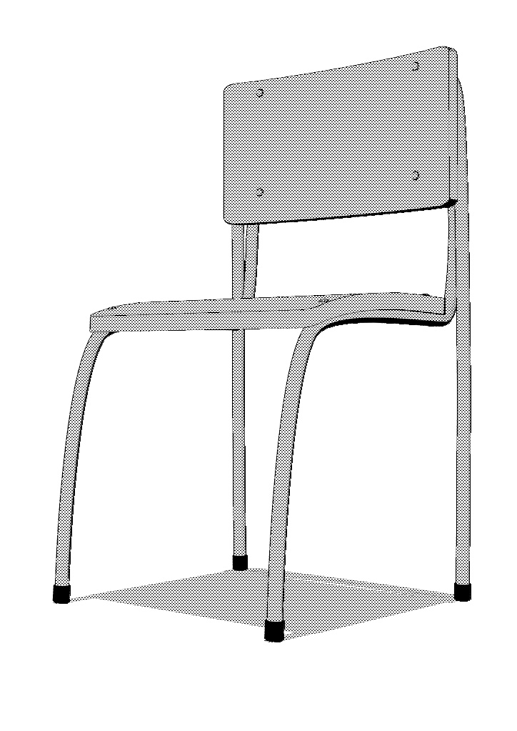 【3Dモデル】学校の椅子【無料】