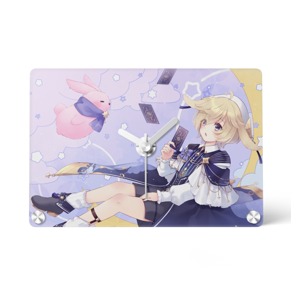 蒼乃もち活動一周年記念アクリル時計（ふわふわループ）