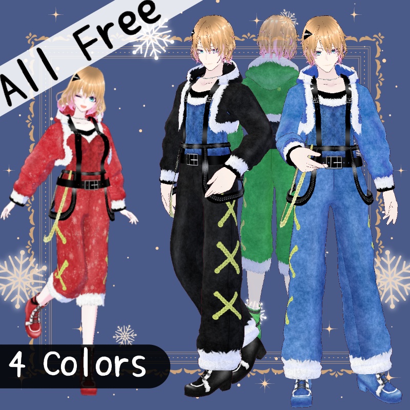 VRoid【Free / 無料】散る雪 セット Snow Fall Set