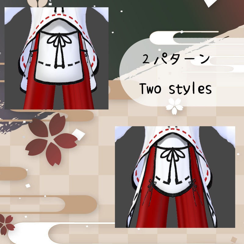 VRoid 和風ローブ・ズボン セット Waffu Robe Pants Set