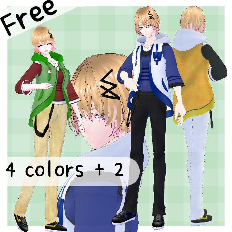 VRoid【Free / 無料】光風 セットVibrant Wind Set