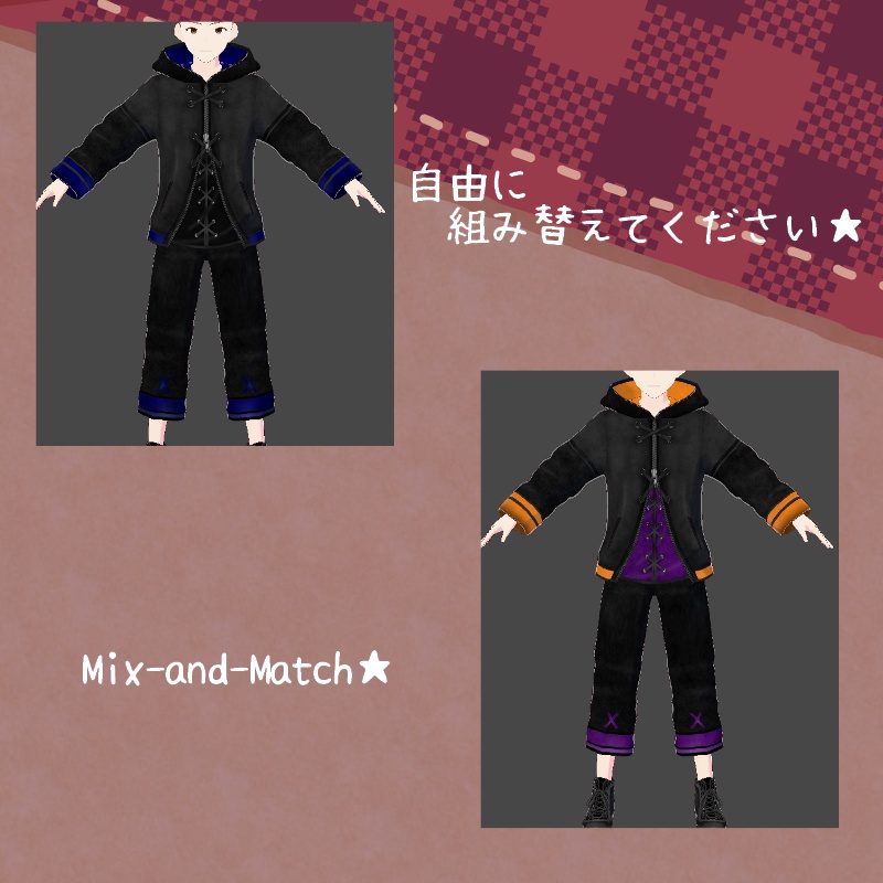 VRoid【Free / 無料】夜想曲 セット Nocturne Set