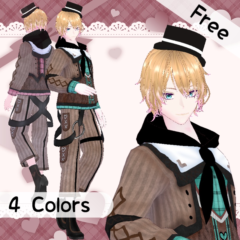 VRoid【Free / 無料】甘いワッフル セット Sweet Waffle Set