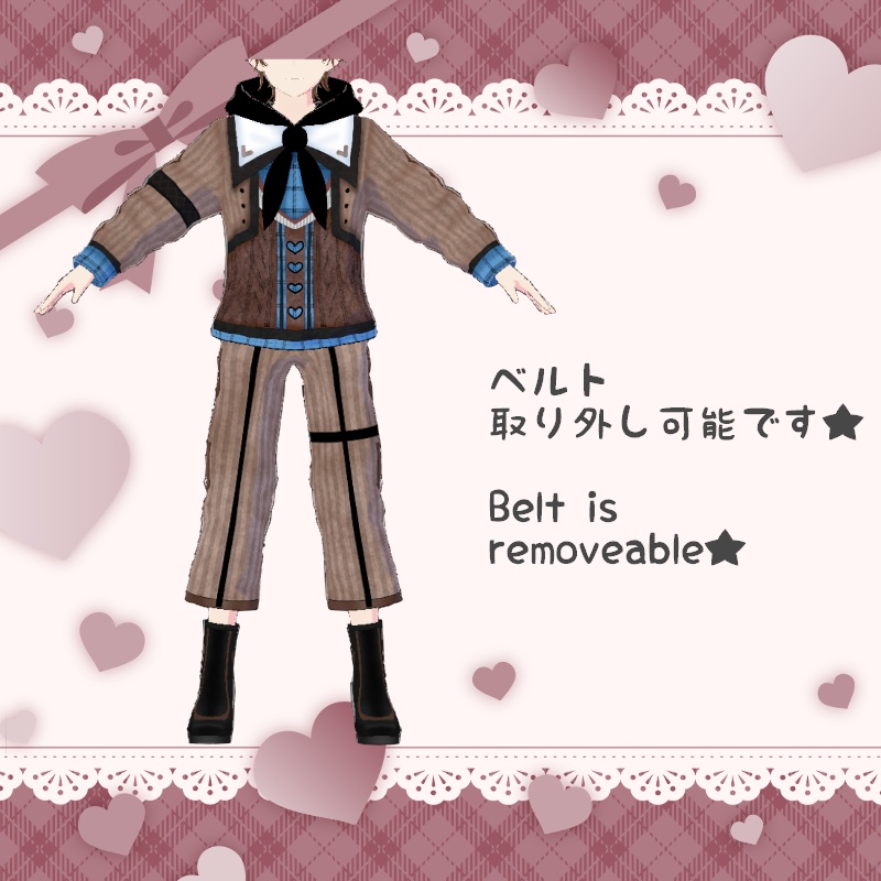 VRoid【Free / 無料】甘いワッフル セット Sweet Waffle Set