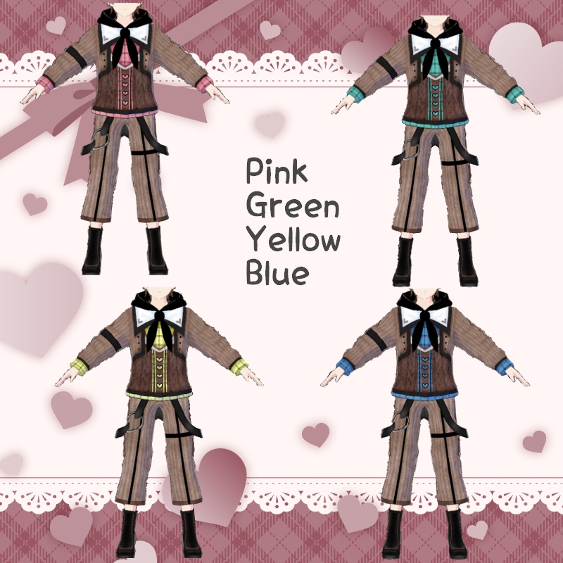 VRoid【Free / 無料】甘いワッフル セット Sweet Waffle Set