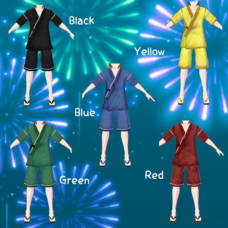 VRoid 夏の甚平セット Summer Zinbei Set