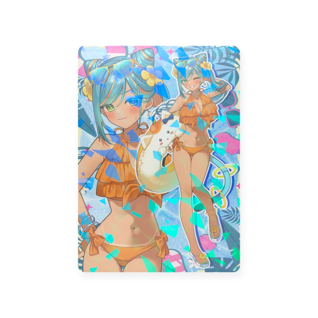 【期間限定】生誕祭記念🍰日焼け水着ギャル トレカ風カード(ホログラム)3種【猫稀エイム】