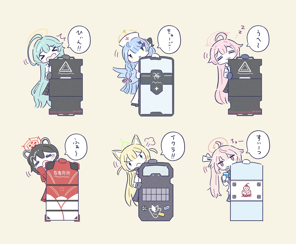 ［ブルアカ］「盾からひょっこり」アクリルスタンド