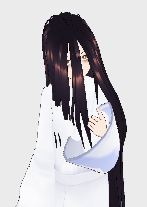 【VRM版】長い黒髪の少女Ver.1.0 - youkihi - 2/4