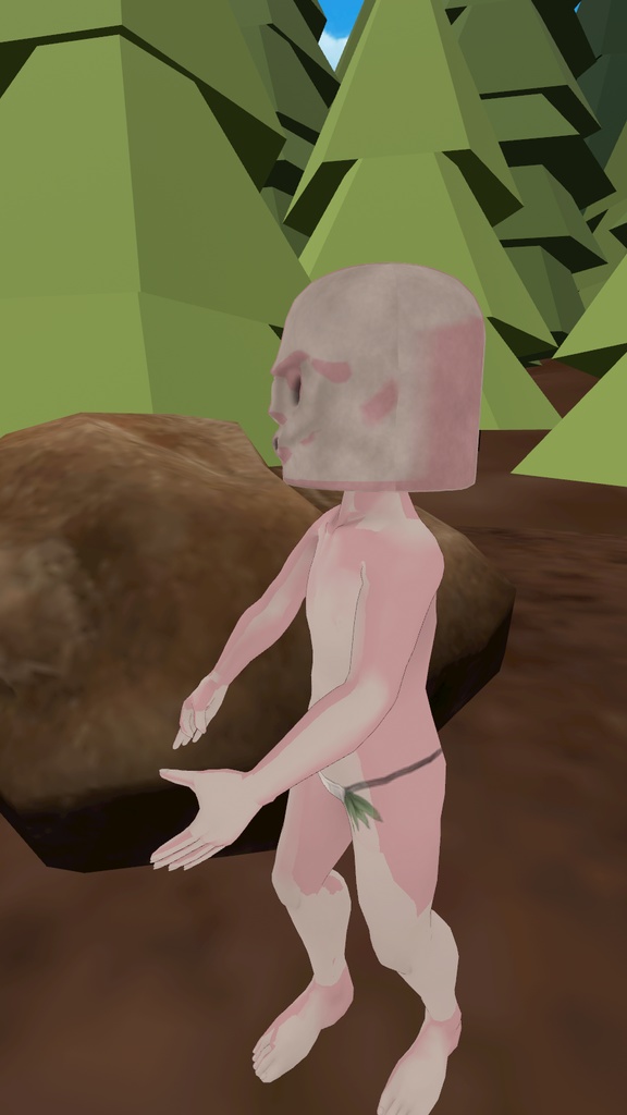 3Dアバター【VRC向け/VRM同梱】マッドメン(角顔タイプ)