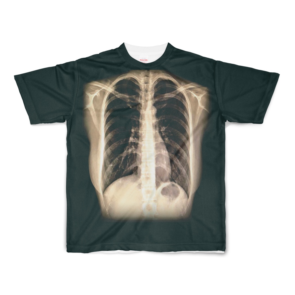 健康的な女性の胸部レントゲンTシャツ(フルグラフィックS)
