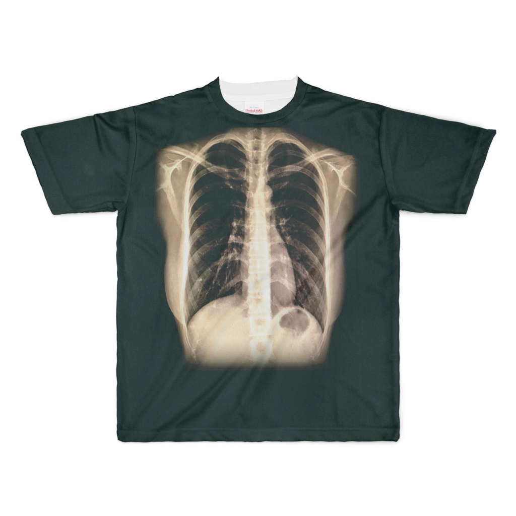健康的な女性の胸部レントゲンTシャツ(フルグラフィックXL)